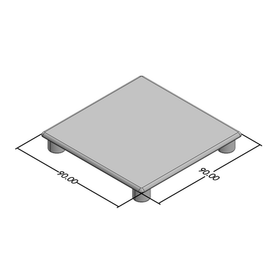 60-030-2 MODULAR SOLUTIONS POLYAMIDE PART END CAP 90MM X 90MM LIGHT GRAY